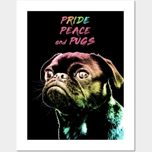 Pride Peace and Pugs Posters and Art